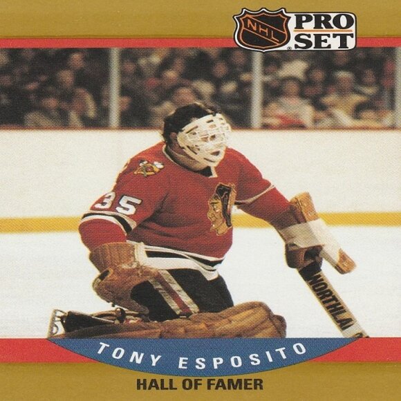 Tony Esposito - 1990 Pro Set Hall Of Fame Series Hockey Card - Picture 1 of 2